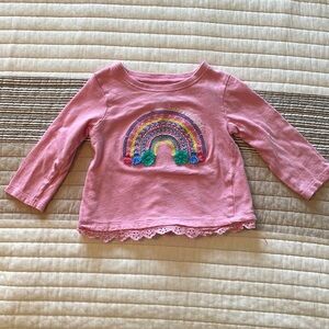 Rainbow pink long sleeve shirt - 18-24m